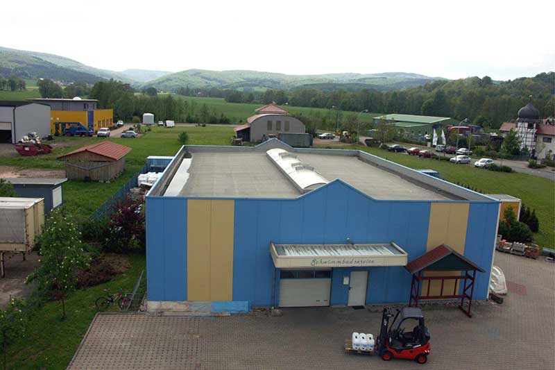 1995 Eröffnung des neuen Lagers - Amigo Schwimmbadservice - Waltershausen/Thüringen